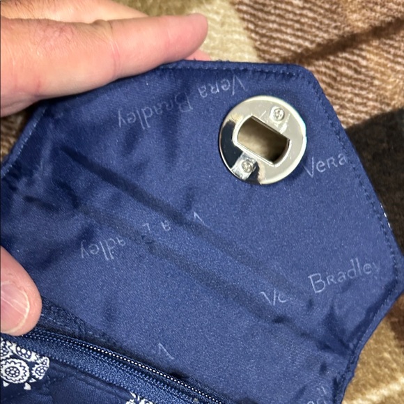 Vera Bradley Navy Quilted Wristlet with Turtle Pattern - Picture 6 of 9